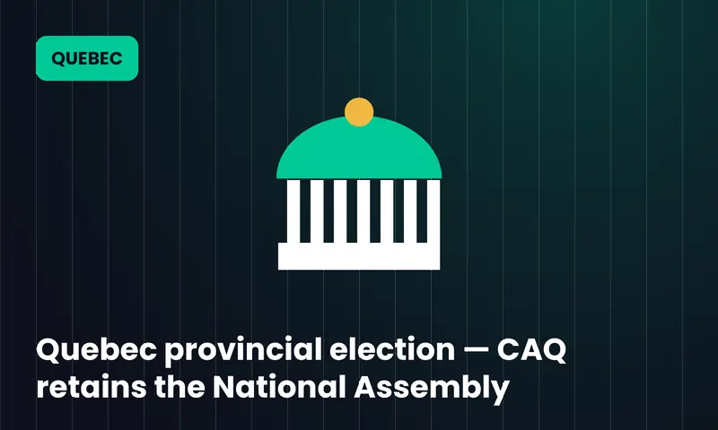 Quebec provincial election — CAQ retains the National Assembly
